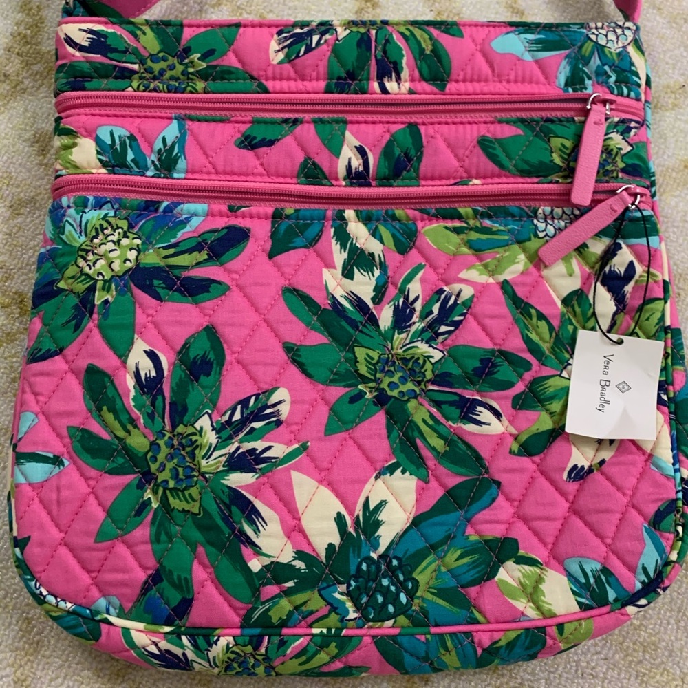 Tropical Paradise Vera Bradley Triple Zip Hipster